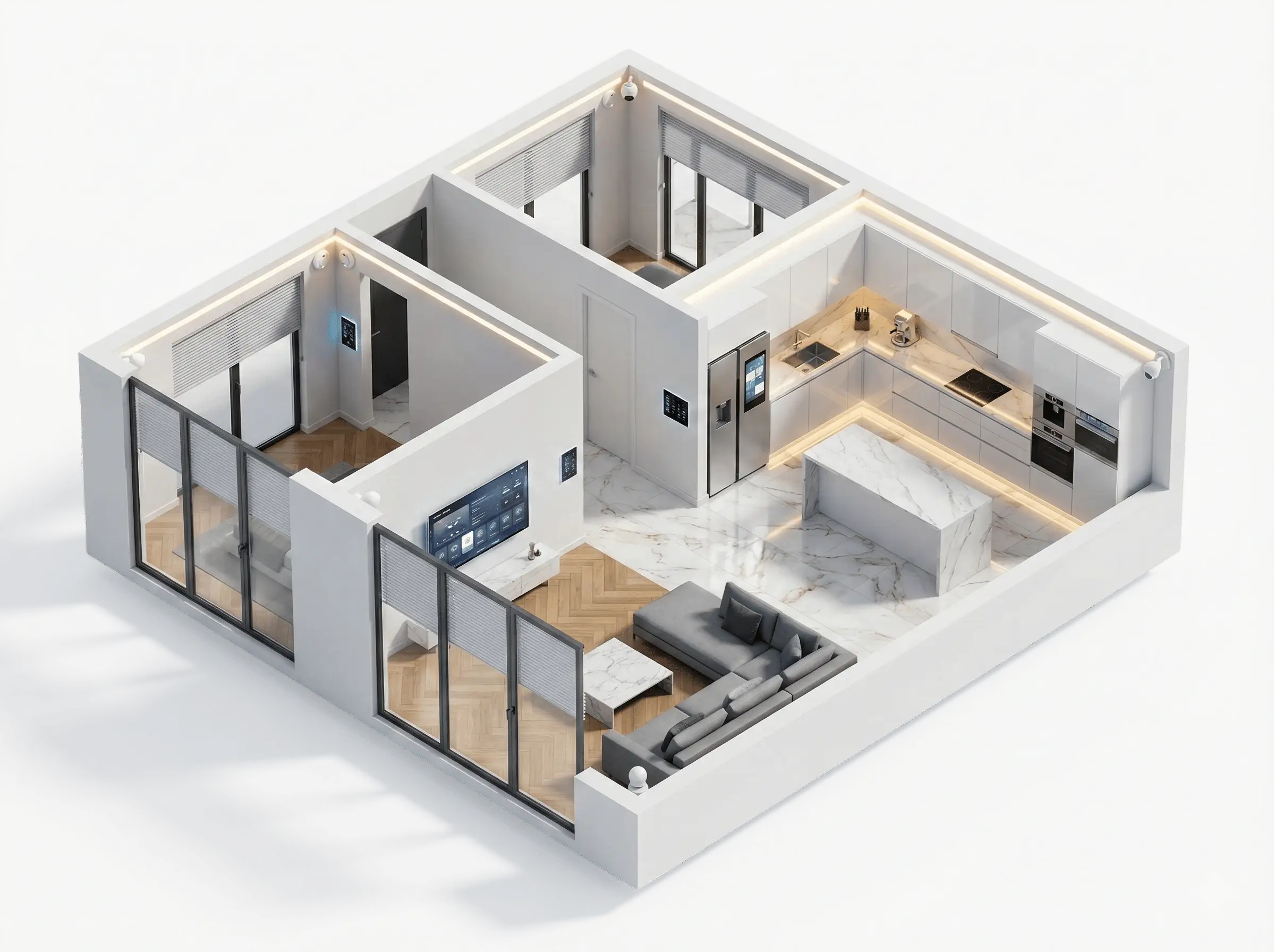 Enoras Akıllı Ev Sistemleri Örnek Daire Planı